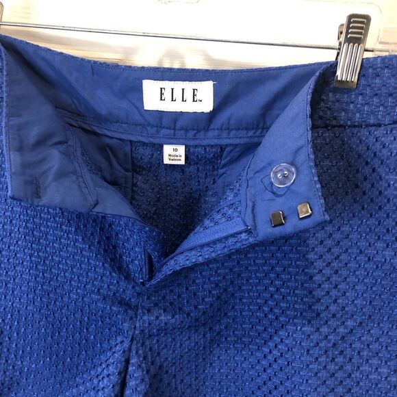 Elle scalloped hem blue shorts size 10 - Picture 6 of 12
